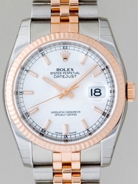 Rolex Mens 18K Rose Gold Watch 116231WSJ