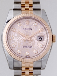 Rolex 116231 Rose Jubilee Diamonds Watch