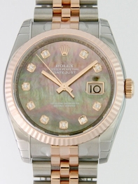 Rolex 116231 Black MOP Diamonds Watch