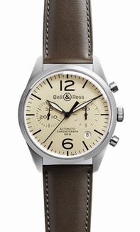 Bell Ross BR 123 Original Beige Vintage Series Mens Watch