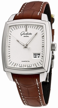 Glashutte Senator Karree 39-42-53-52-04 Silver Dial Watch