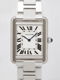 Mens Cartier Tank W5200013 Stainless Steel Watch