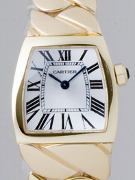 White Cartier W640020H Mens Yellow Gold Watch