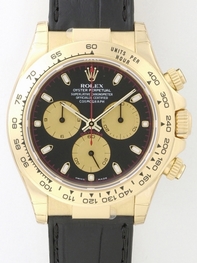 Rolex 116518 Black And Gold Index Watch