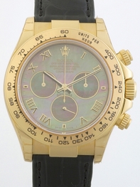 Rolex Daytona 116518BMRL 18K Yellow Gold Case Swiss Watch