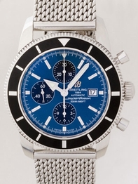 Blue Breitling A1332024/C817 Mens White Gold Watch