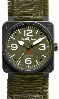 Bell Ross BR-03-92-BLK-CARORG-SR BR03 Series Womens Watch