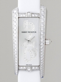 Harry Winston Lady Avenue 340-LQWL-WD-D3-1 18K White Gold Set With Diamond Case Swiss Watch