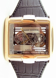 Harry Winston Premier Collection 350.MATRL Skeletonized Dial Watch