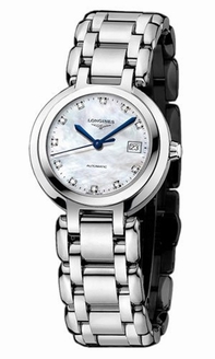 White Mother Of  Pearl Longines L81114876 Womens Stainless Steel Watch