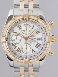 Breitling Chronomat C1335653/A619 White Gold Case Swiss Watch