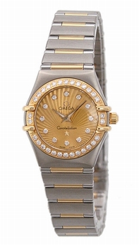 Omega 111.25.23.60.58.001 Quartz Stainless Steel & Gold set with Diamonds Watch