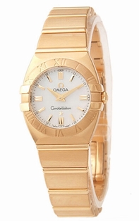 White Mother-of-Pearl Omega 1181.70.00 Womens 18k Yellow Gold Watch