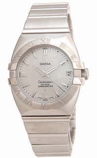 Omega 1590.70.00 White Mother of Pearl Baton Watch