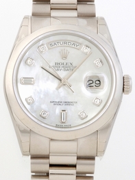 Rolex 118209 White Mother of pearl Diamonds Watch