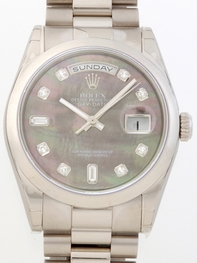 Rolex 118209 Black Mother of pearl Diamonds Watch