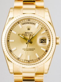 Mens Rolex President Mens 118238CS 18Kt Yellow Gold Watch