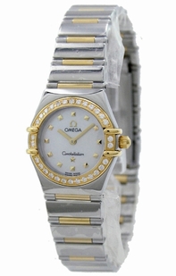 White Mother-of-pearl Omega 1365.71.00 Womens  Yellow Gold & Stainless Steel Watch