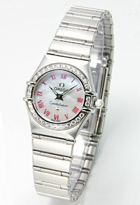 Omega 1466.63.00 White Mother-of-Pearl With Red Roman Numerals Watch