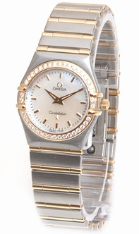 Quartz Omega 1277.70.00 Womens White Mother of Pearl Baton Watches