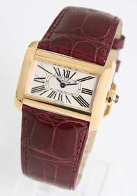 White Cartier W6300356 Mens Yellow Gold Watch