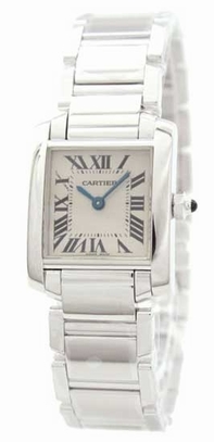 White Cartier W50012S3 Mens White Gold Watch