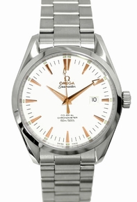 Omega Seamaster Aqua Terra 2502.34.00 White & Gold Markers Dial Watch