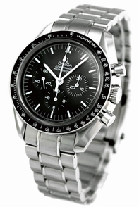 Black Omega 3570.50 Mens Stainless Steel Watch