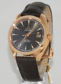 Grey black Omega 231.53.42.21.06.001 Mens Solid 18K Pink Gold Watch