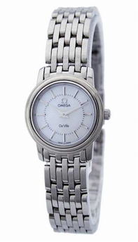 White Omega 4570.72 Womens Stainless Steel Watch