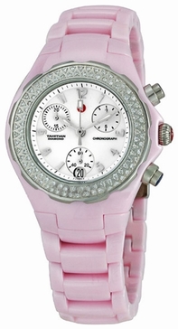 Michele Womens Fixed Stainless Steel set with 100 Diamonds (0.47carats) Watch MWW12A000003