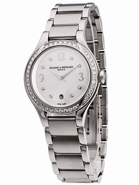 White Baume Mercier MOA08772 Womens Stainless Steel Watch