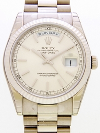 White Rolex 118239 Mens Stainless Steel Watch