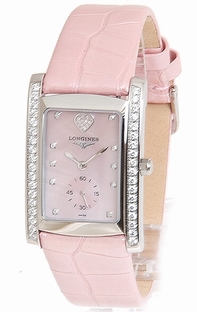 Longines L5.655.0.93.2 Pink Mother Of Pearl Dianond Hour Marks Watch