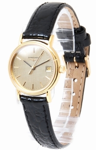 Womens Longines Presence L4.220.2.32.2 Gold PVD Watch