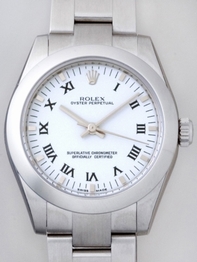 White Rolex 177200 Mens Stainless Steel Watch