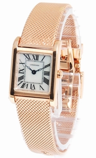 White Longines L5.173.8.81.6 Womens 18k Rose Gold Watch