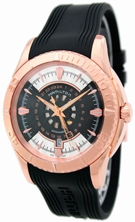 Hamilton Seaview H37545331 Stainless Steel Rose Gold Plated Case Swiss Watch