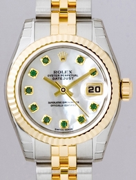 Rolex Datejust Ladies 179173CRJ White Dial Watch