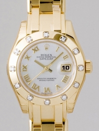 White Rolex 80318 Mens Yellow Gold Watch