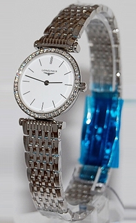 Longines L4.241.0.12.6 Quartz Stainless Steel set with Diamonds Watch