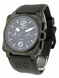 Mens Bell Ross BR03 BR-03-94-CARBON Stainless Steel Watch