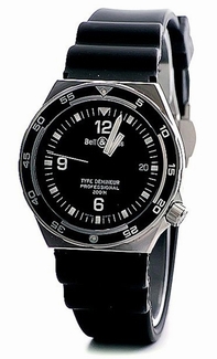 Bell Ross Type Demineur Black Quartz Stainless Steel Watch