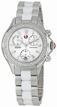 Womens Michele Tahitian Ceramic MWW12E000001 Stainless Steel Watch