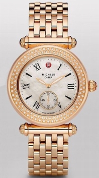 Michele MWW16A000044 Swiss Quartz  Rose Gold Watch