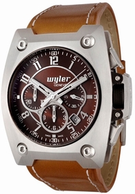 Black Wyler Geneve 100.4.00.CH1.LBR Mens Stainless Steel Watch