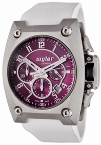 Purple Wyler Geneve 100.4.00.PU1.RWH Mens Stainless Steel Watch