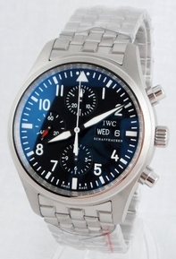 IWC Pilots Chrono IW3717-04 Black Dial Watch