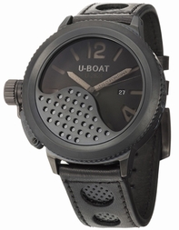 U-Boat ECLIPSE-50-AB-BK-BK Arabic Numerals and Stick Index Black Luminescent Watch