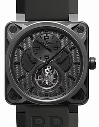 Bell Ross BR01 BR01TourbillonPhantom Carbon Finish Stainless Steel Case Swiss Watch